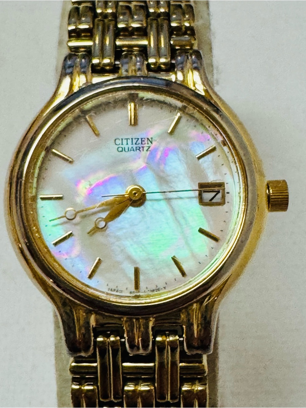 Vintage Citizen Gorgeous Mother Of Pearl Women's Gold Bracelet Watch 6010-G13893 - Picture 3 of 15